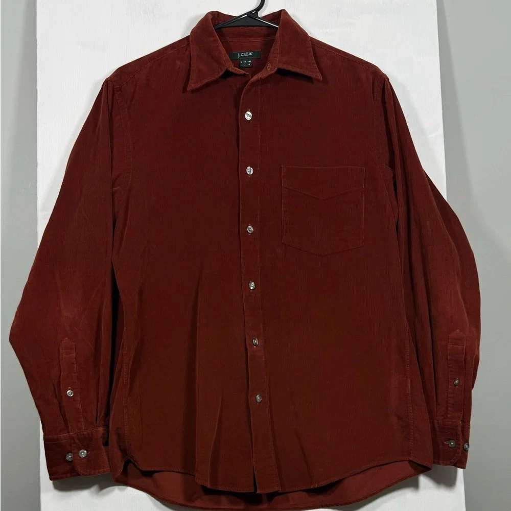 J. Crew Rich Orange Corduroy Shirt